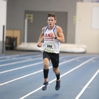 man running on track